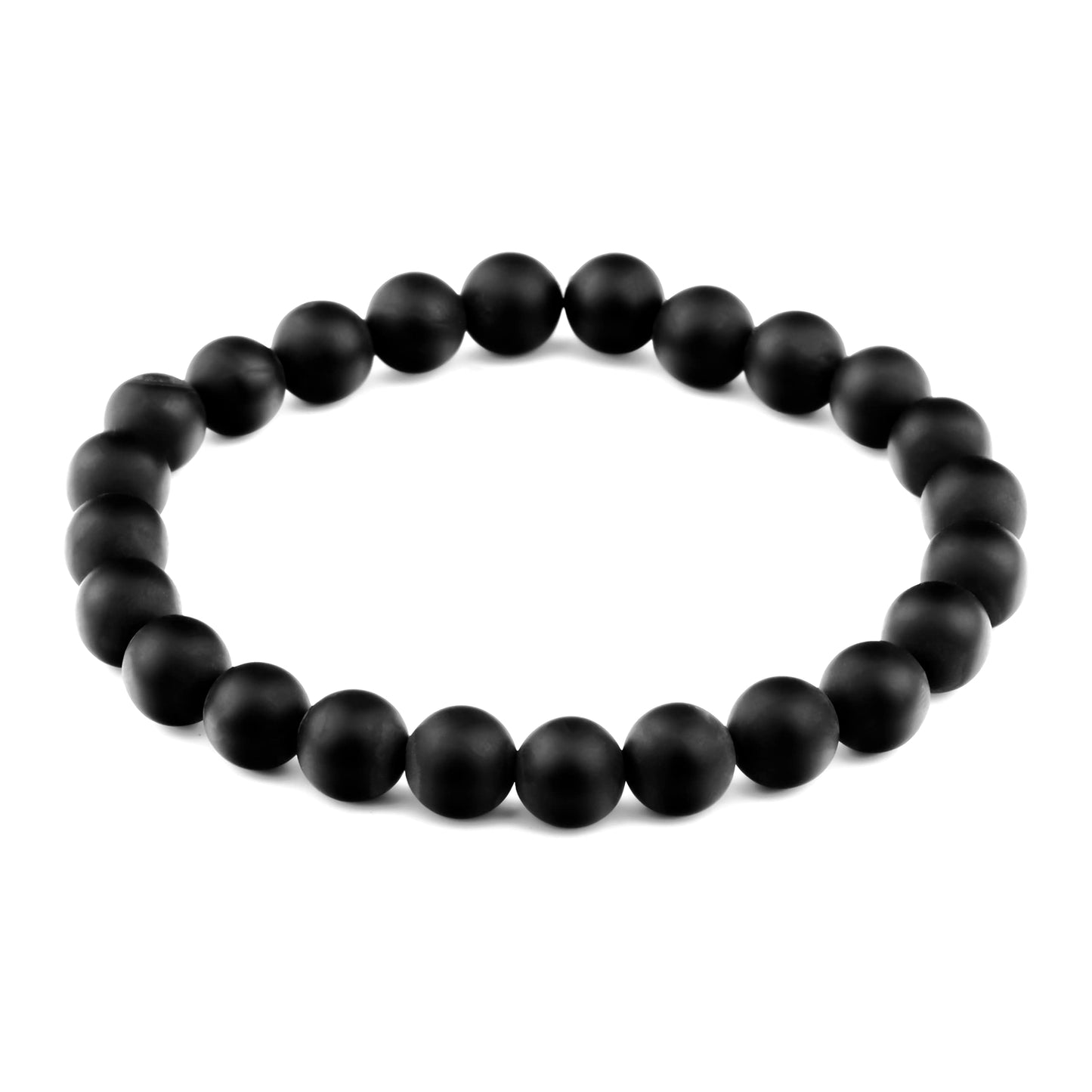 Divinity Crystals Black Onyx Bracelet for Healing - Natural Semi Precious Gemstone 8mm Round Beads for Reiki and Chakra Balance Default Title