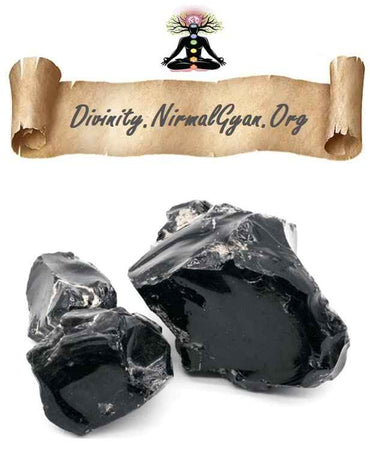 Divinity Natural Black Obsidian Raw Stones | Hand-Picked Rough Black Obsidian Crystals 100-150 Grams | Pack of 1 to 4 Beautiful Natural Stones