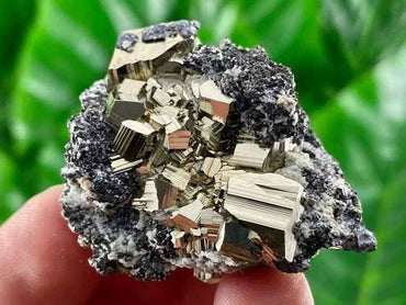 Divinity Crystals Peruvian Pyrite Crystal Cluster - Original High Energy Natural Iron Pyrite Geode for Manifestation and Attracting Wealth & Abundance (60 Grams Approx.)