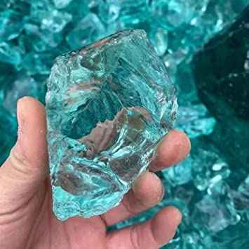 Divinity Crystals Aqua Blue Obsidian Crystal Aaa Grade Raw Natural Stone for Healing and Meditation 150 to 200 Grams