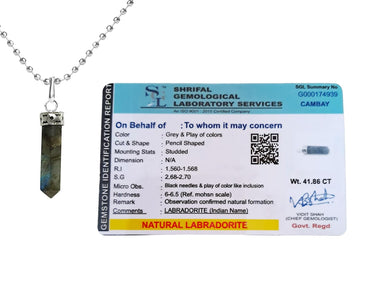 Divinity Original Labradorite Pendant for Healing - Unisex Locket with Chain for Calm, Peace, and Meditation