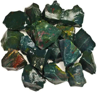 Divinity Natural Bloodstone Rough Stones - Hand-Picked Raw Stones (Pack of 1 to 4, 100-150 Grams Approx.)