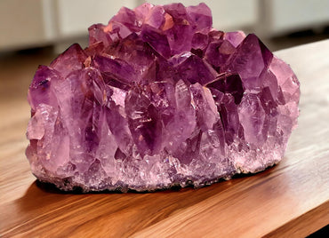 Big Amethyst Cluster Geode Natural Purple Brazilian Amethyst Crystal for Reiki Healing and Vastu Correction (1355.17 Gras)