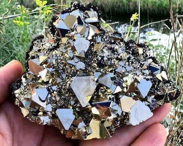 Natural Pyrite Clusters - Peruvian Raw Unpolished Rough Pyrite Specimens (90 Grams Plus) - Cubic Lab Certified Fools Gold