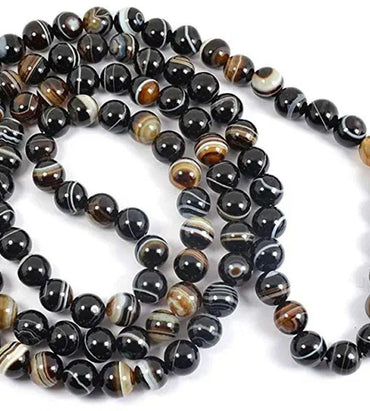 Divinity Crystals Sulemani Hakik Jaap Mala Collection for Men and Women - Natural Pure 8 mm Beads for Yoga Reiki Meditation Feng Shui