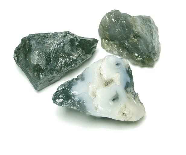 Divinity Crystals Natural Agate Moss Raw Stones - Hand-Picked Unique Pack of 1-4 Stones (100-150 Grams) Default Title
