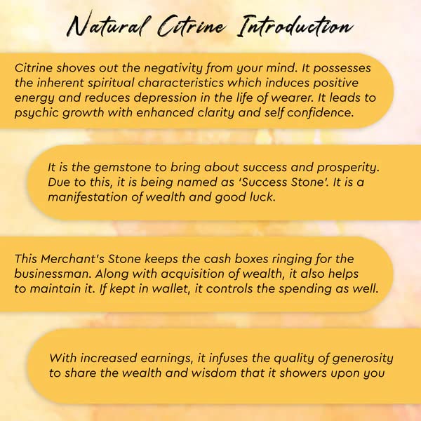 Divine Citrine Bracelet for Wealth - Certified AAA Grade Abundance Bracelet for Money, Luck and Prosperity (Unisex)