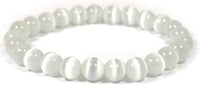 Divinity Crystals 7 Chakra Heart Bracelet - Natural 8 mm Crystal Bracelet for Good Luck, Love, Abundance, Healing, and Meditation for Men and Women Natural Selenite Bracelet