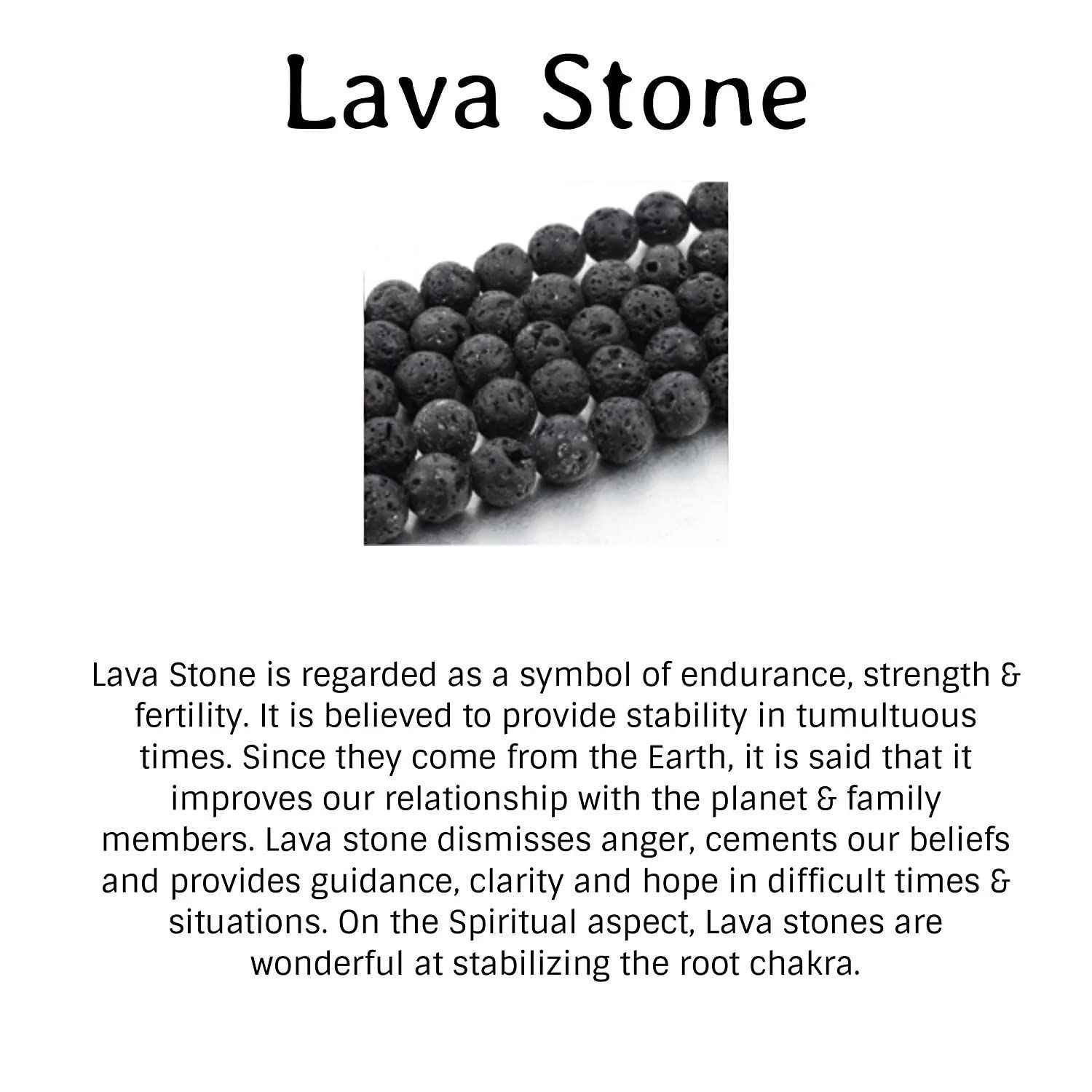 Divinity Crystals Lava Stone Diffuser Bracelet for Natural Healing - AAA Grade Gemstone Stretchable Bracelet for Yoga, Reiki, Meditation, and Feng Shui