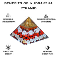 Divinity Crystals Natural Healing Orgone Pyramid Home Decor Vastu for Home Study Table Office Desk Reiki Feng Shui Symbol Crystal Showpieces for Home Decor Education Gifts