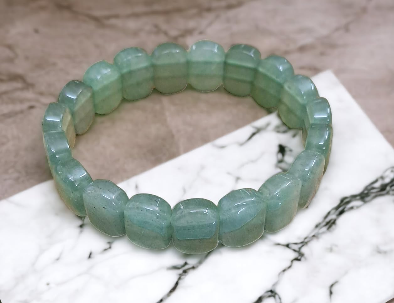 Divinity Crystals Green Aventurine Bracelet - Pure 10mm Flat Faceted Certified Unisex for Abundance, Prosperity, Self Love, Wealth, and Protection