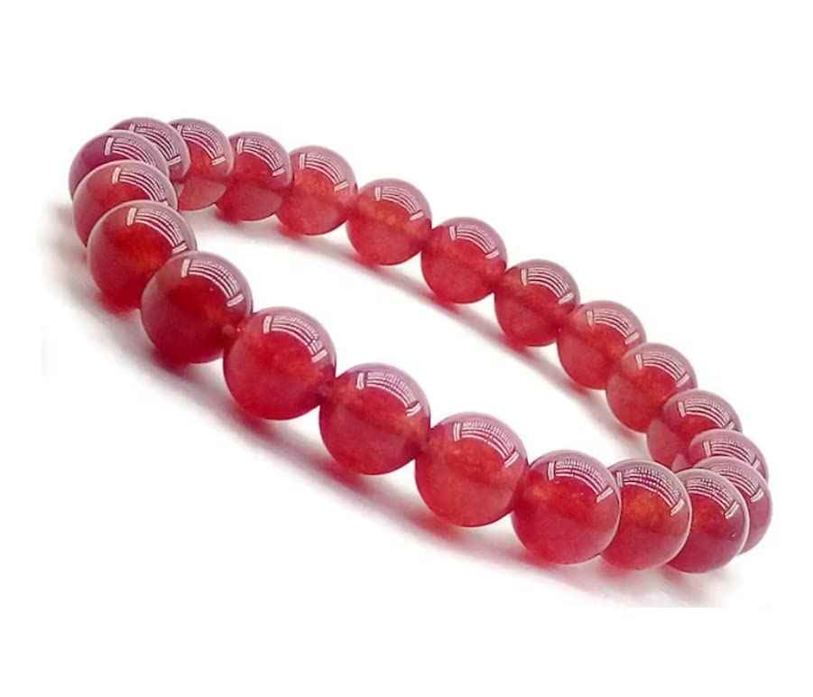 Divine Onyx Ruby Healing Bracelet - 8mm Certified Reiki Gemstone Bracelet for Energy Balance