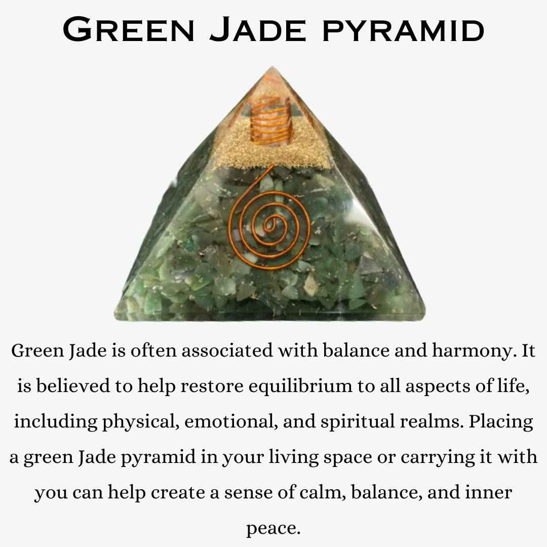 Divinity Crystals Natural Healing Orgone Pyramid Home Decor Vastu for Home Study Table Office Desk Reiki Feng Shui Symbol Crystal Showpieces for Home Decor Education Gifts
