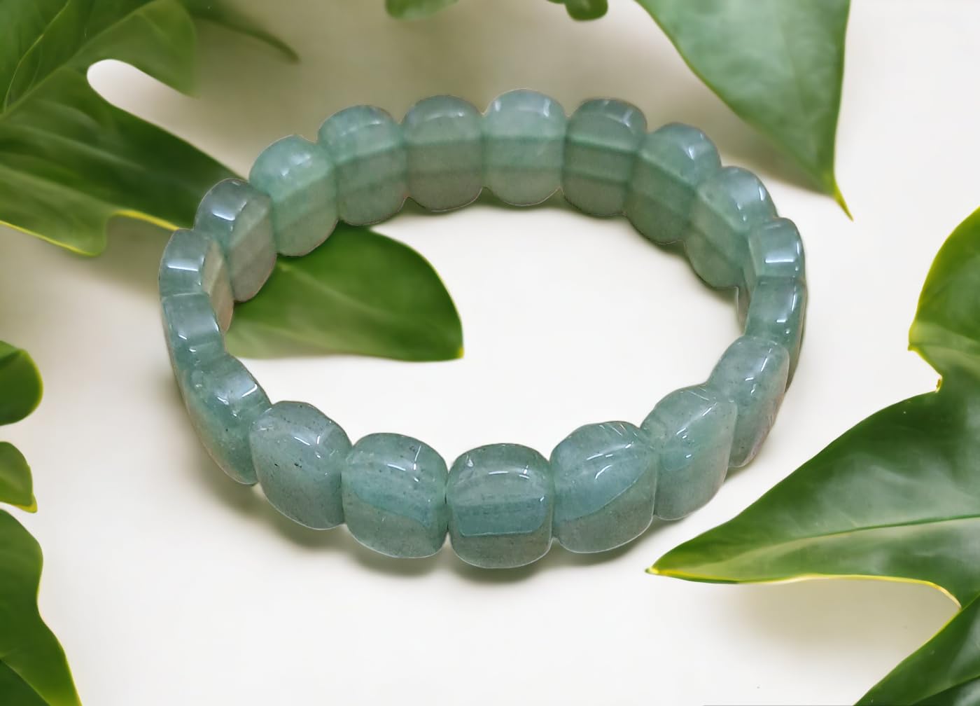 Divinity Crystals Green Aventurine Bracelet - Pure 10mm Flat Faceted Certified Unisex for Abundance, Prosperity, Self Love, Wealth, and Protection