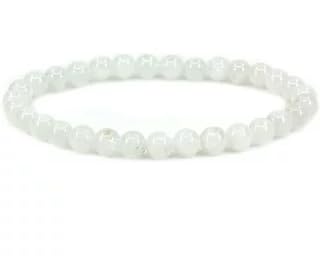 Divinity Crystals Moonstone Gemstone Bracelet - Natural White Semi Precious 8mm Beads for Reiki Healing, Crystal Healing, and Chakra Balance