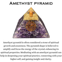 Divinity Crystals Natural Healing Orgone Pyramid Home Decor Vastu for Home Study Table Office Desk Reiki Feng Shui Symbol Crystal Showpieces for Home Decor Education Gifts