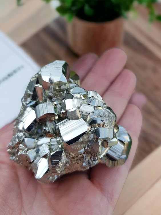Natural Pyrite Clusters - Peruvian Raw Unpolished Rough Pyrite Specimens (90 Grams Plus) - Cubic Lab Certified Fools Gold