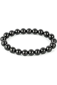 Divinity Crystals Shungite Gemstone Bracelet - Natural 8mm Beads for Reiki Healing, Crystal Healing, and Chakra Balance Default Title