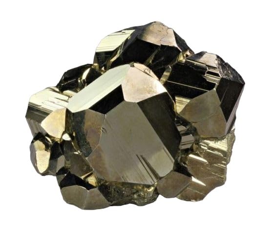 Divinity Crystals Golden Pyrite Crystal Cluster Geode - Original High Energy Natural Iron Pyrite Stone for Abundance, 200 Grams+ Size