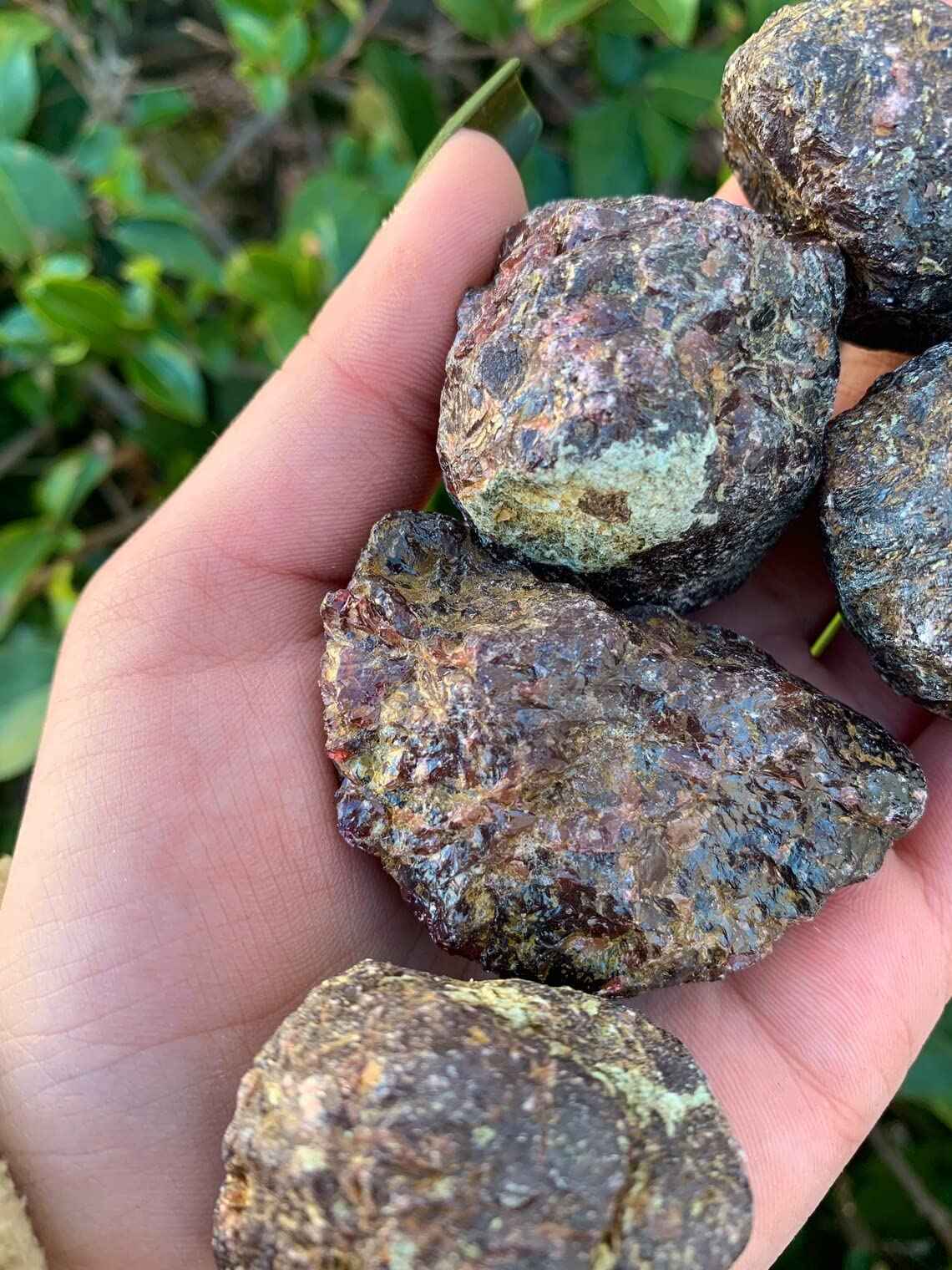 Natural Garnet Rough Stones - 100 to 150 Grams | Hand-Picked Pack of 1 to 4 Beautiful Raw Stones
