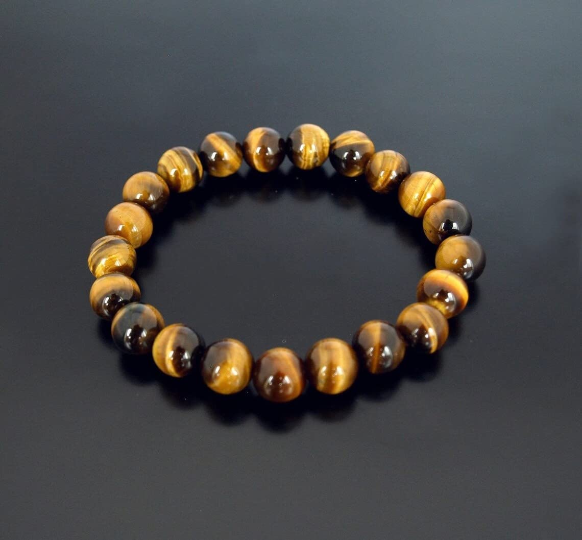 Divinity Crystals 7 Chakra Heart Bracelet - Natural 8 mm Crystal Bracelet for Good Luck, Love, Abundance, Healing, and Meditation for Men and Women