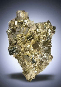 Divinity Crystals Peruvian Pyrite Crystal Cluster - Original High Energy Natural Iron Pyrite Geode for Manifestation and Attracting Wealth & Abundance (60 Grams Approx.)
