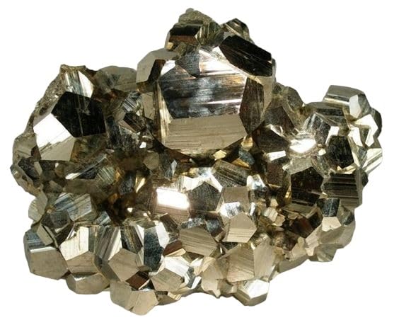 Divinity Crystals Golden Pyrite Crystal Cluster Geode - Original High Energy Natural Iron Pyrite Stone for Abundance, 200 Grams+ Size