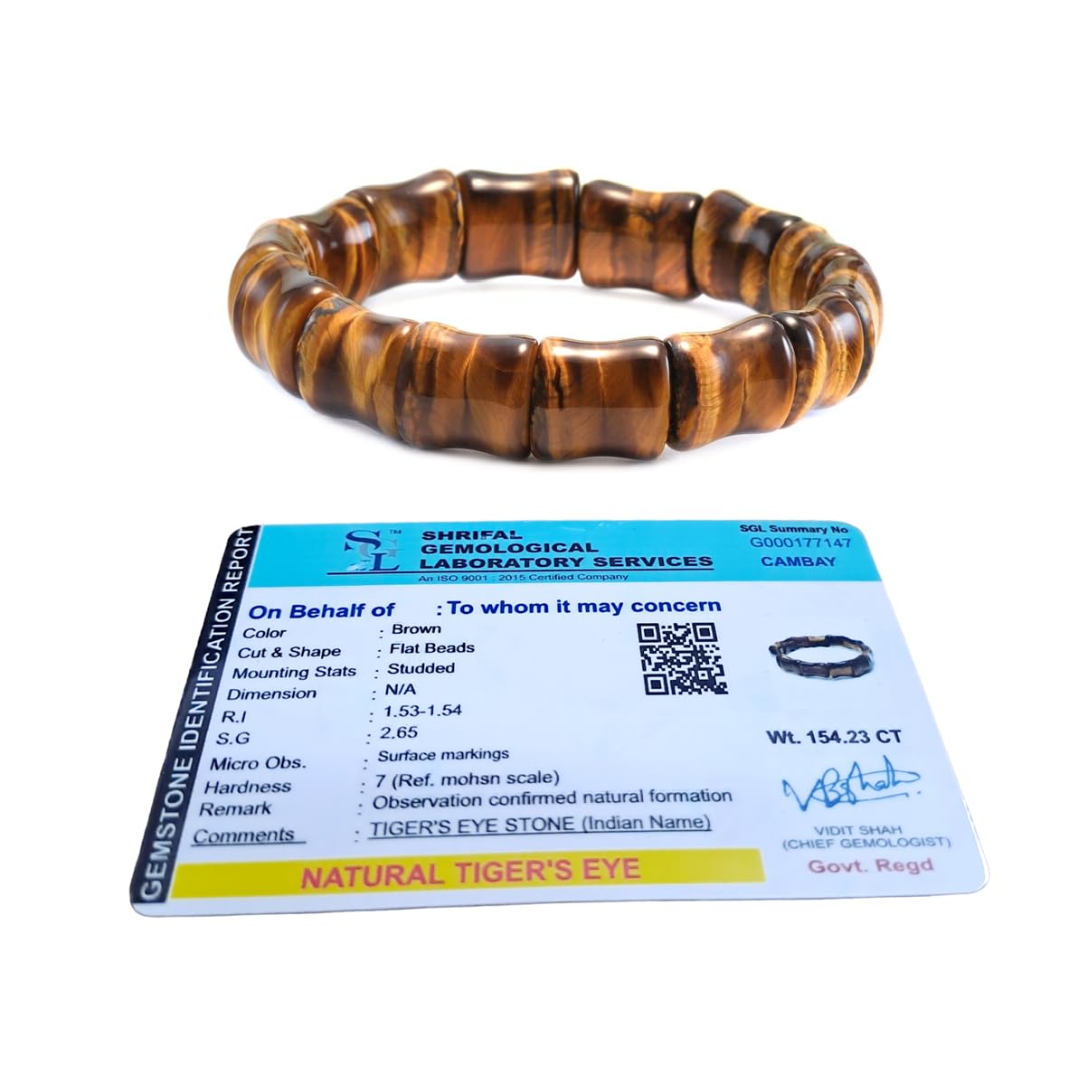 Divinity Crystals Tiger Eye Bracelet - Natural 10mm Flat Faceted Real Crystal for Men and Women - Certified for Good Luck, Love, Abundance, Healing, and Meditation Default Title