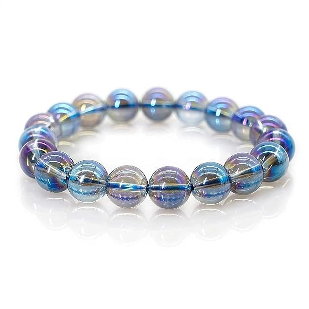 Divinity Crystals Amethyst Quartz Bracelet for Reiki Healing and Chakra Balancing - 8mm Semi Precious Gemstone Beads Default Title