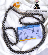 Divinity Crystals Jaap Mala Collection for Men and Women - Natural Pure 8mm Beads for Yoga, Reiki, Meditation & Feng Shui with Natural Pyrite Mala