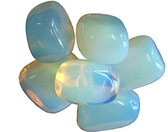 AAA Grade Opalite Tumble Stones - Beautifully Polished Stones for Meditation, Healing, and Decoration (Pack of 2) Default Title