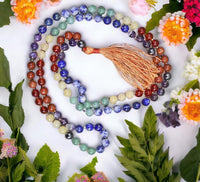 Divinity Crystals Jaap Mala Collection - Certified Natural 8 mm Beads for Yoga, Reiki, Meditation, Feng Shui, and 7 Chakra Healing