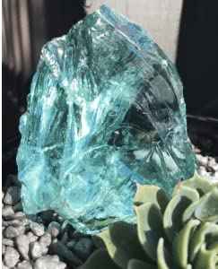 Divinity Crystals Aqua Blue Obsidian Crystal Aaa Grade Raw Natural Stone for Healing and Meditation 150 to 200 Grams