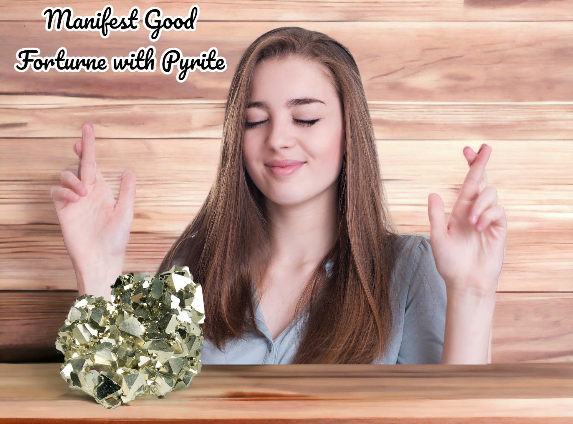 Pyrite Stone Cluster for Manifesting Financial Abundance with Selenite Bowl and White Sage Leaves