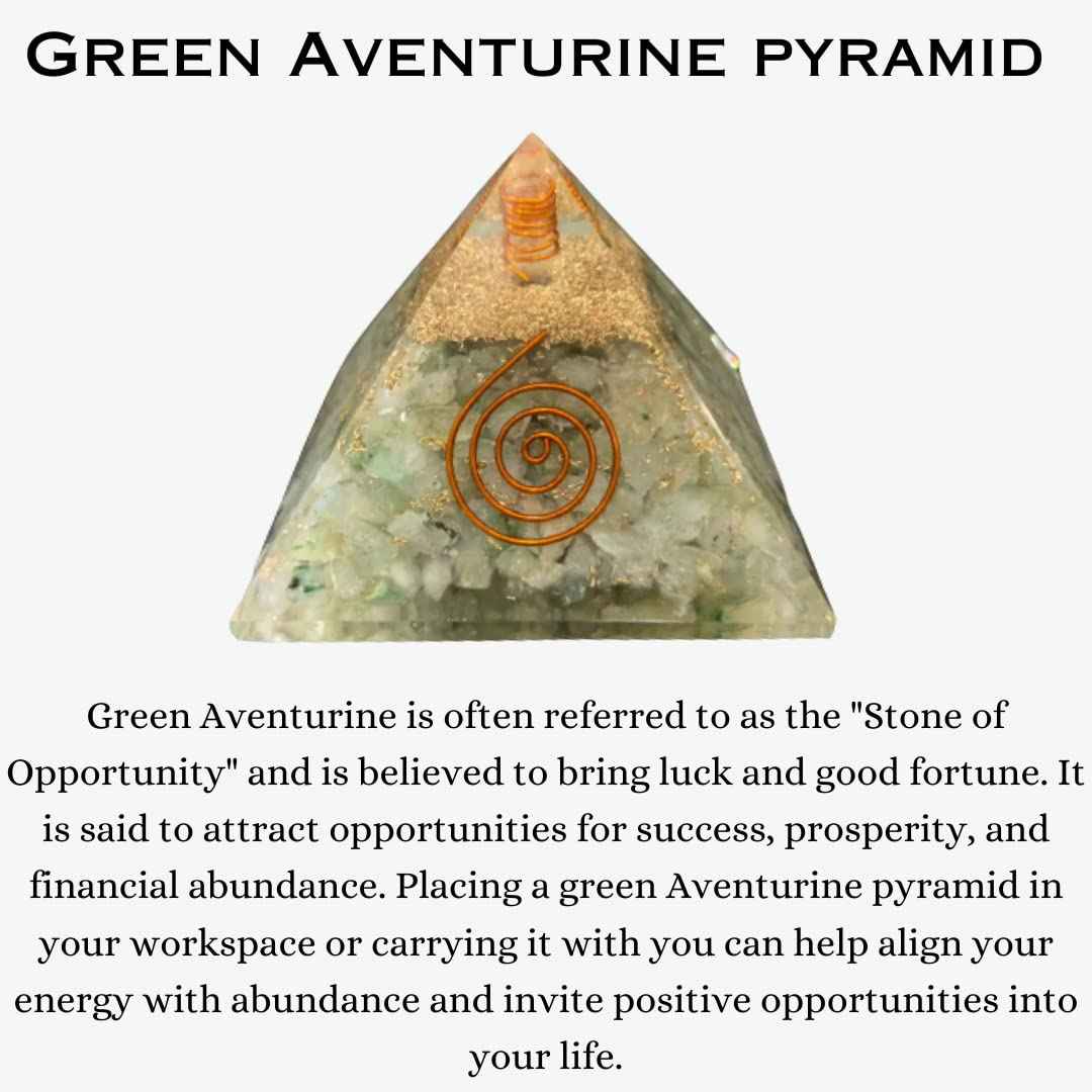 Divinity Crystals Natural Healing Orgone Pyramid Home Decor Vastu for Home Study Table Office Desk Reiki Feng Shui Symbol Crystal Showpieces for Home Decor Education Gifts