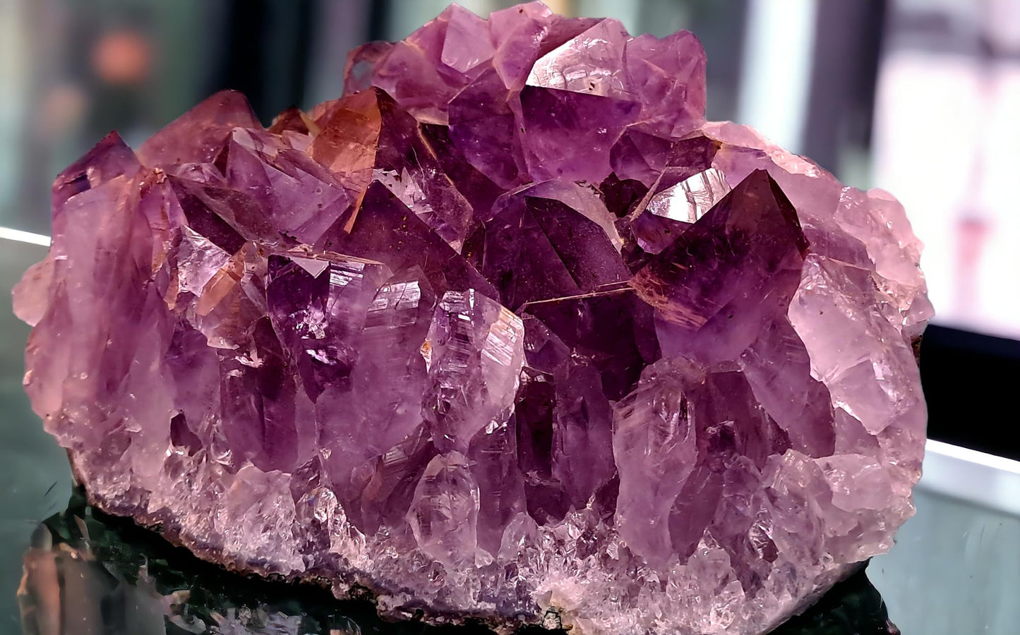 Big Amethyst Cluster Geode Natural Purple Brazilian Amethyst Crystal for Reiki Healing and Vastu Correction (1355.17 Gras)