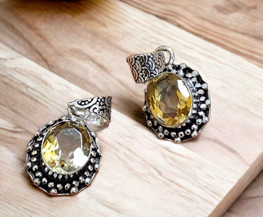 Divinity Crystals Citrine Pendant for Prosperity, Abundance, Wealth, and Good Luck
