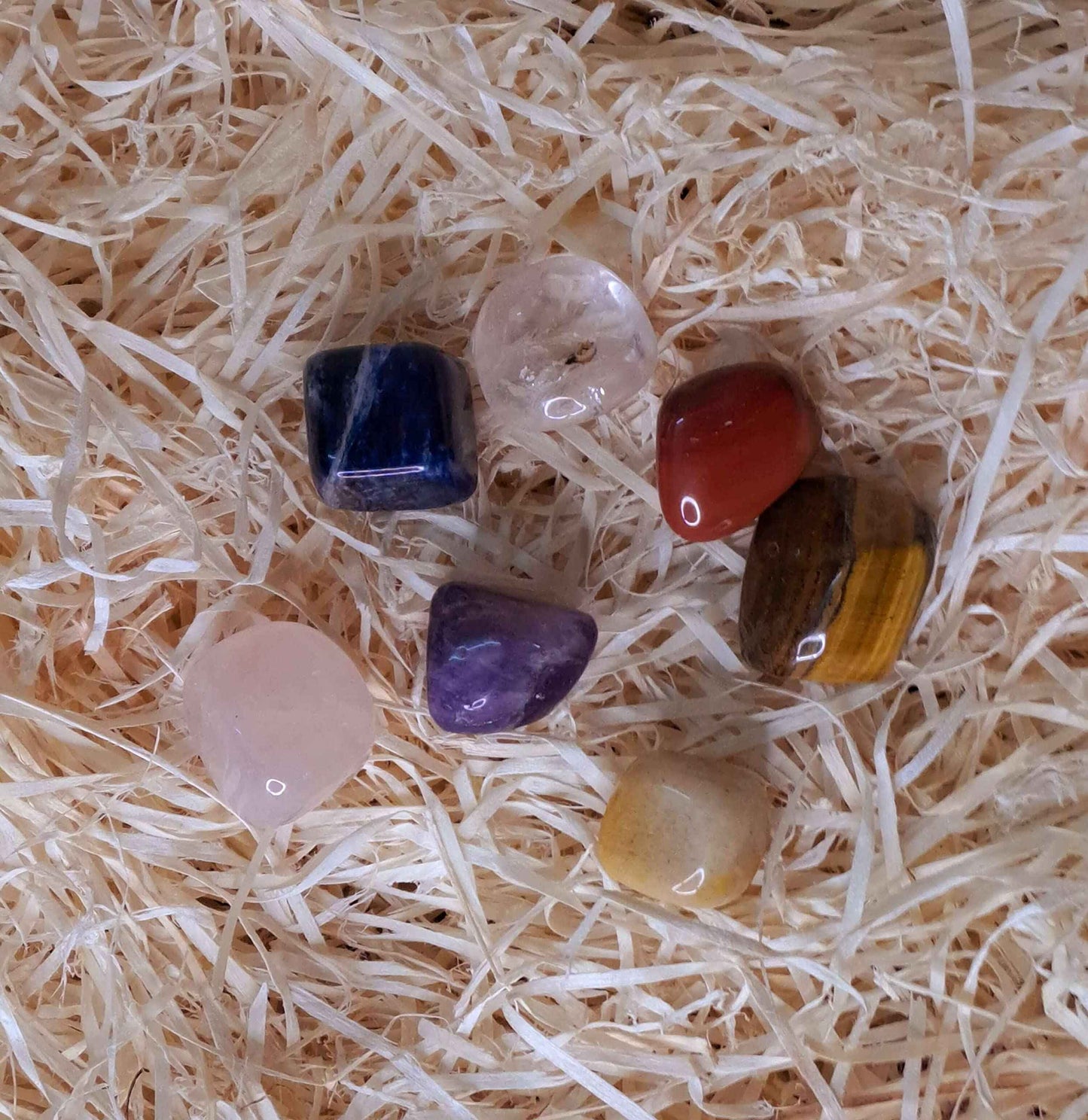 7 Chakra Healing Stones Tumble Set - AAA Grade Meditation & Healing Kit