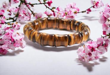 Divinity Crystals Tiger Eye Bracelet - Natural 10mm Flat Faceted Real Crystal for Men and Women - Certified for Good Luck, Love, Abundance, Healing, and Meditation