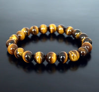 Divinity Crystals 7 Chakra Heart Bracelet - Natural 8 mm Crystal Bracelet for Good Luck, Love, Abundance, Healing, and Meditation for Men and Women