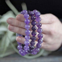 Divinity Crystals Amethyst Stretchable Bracelet – Certified AAA Brazilian Beads for Healing and Energy Boosting
