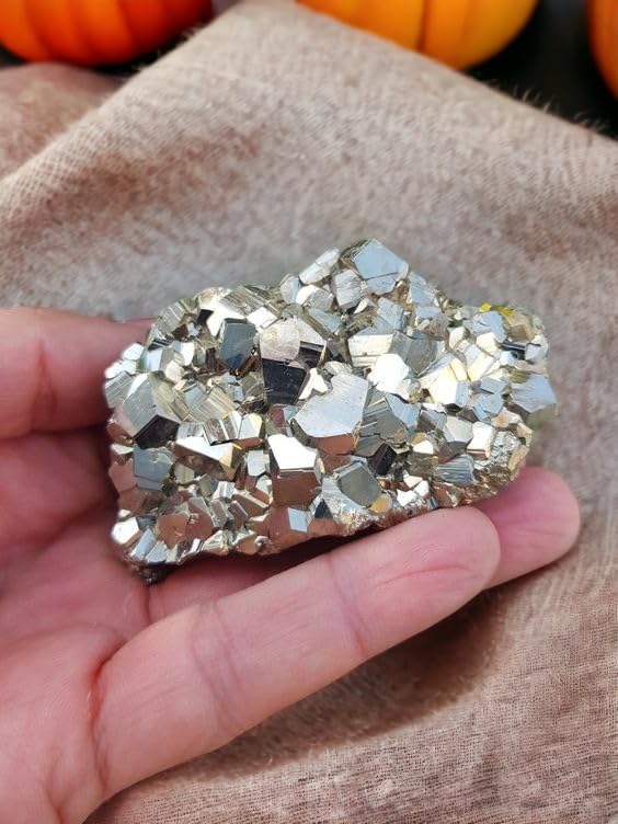 Natural Pyrite Clusters - Peruvian Raw Unpolished Rough Pyrite Specimens (90 Grams Plus) - Cubic Lab Certified Fools Gold