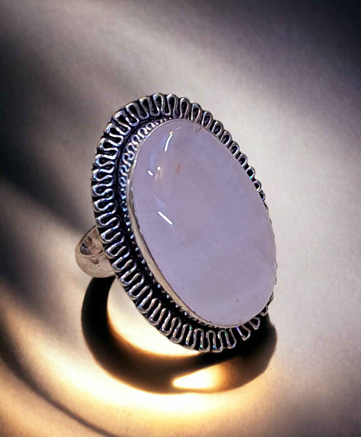 Divinity Certified Rose Quartz Crystal Ring - Abundance, Prosperity, Self Love, Wealth & Protection