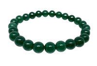 Divinity Crystals 7 Chakra Heart Bracelet - Natural 8 mm Crystal Bracelet for Good Luck, Love, Abundance, Healing, and Meditation for Men and Women Natural Green Jade Bracelet