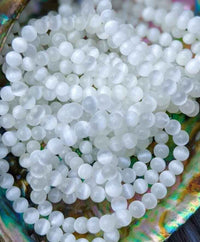 Selenite Healing Bracelet 8mm AAA Super Quality Round Beaded Natural Selenite Stone Bracelet for Yoga Meditation