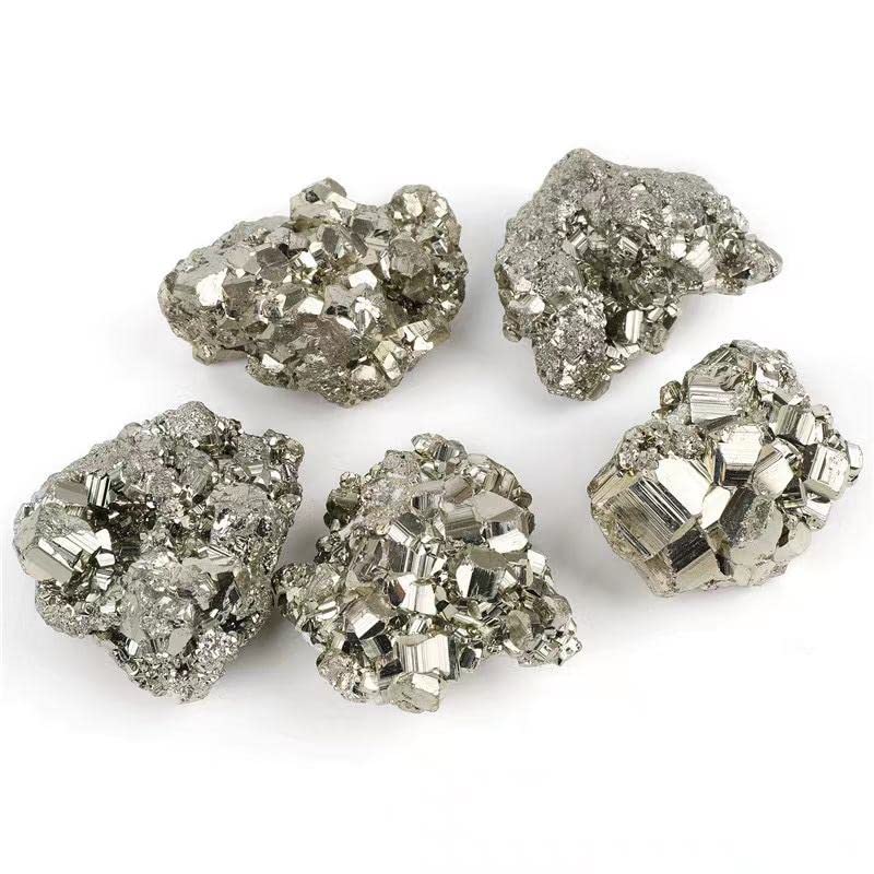 Pyrite Manifestation Kit - Original Divine Kit for Willpower, Abundance, Prosperity, and Healing (Set of 2 Bracelets, 2 Lockets, 1 Geode, 1 Ring)
