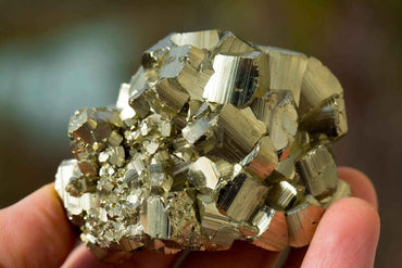 Peru Pyrite Crystal Cluster - Original High Energy Iron Pyrite Stone for Willpower and Wealth Attraction (210 Grams Approx.)