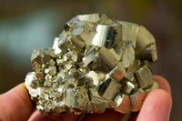Divinity Crystals Peruvian Pyrite Crystal Cluster - Original High Energy Natural Iron Pyrite Geode for Manifestation and Attracting Wealth & Abundance (60 Grams Approx.)