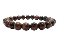 Divinity Crystals Black Obsidian Gemstone Bracelet for Reiki Healing and Chakra Balance - 8mm Round Beads Default Title