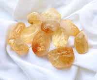 Natural Citrine Tumbled Stones AAA+ | Reiki Healing Crystal for Aura, Chakra, Vastu, Fengshui Prosperity and Abundance (50 Grams)